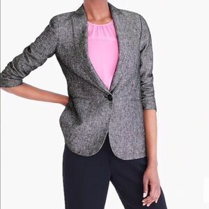NWT J. Crew One-button Linen Blazer Chambray L1150. Size 00z